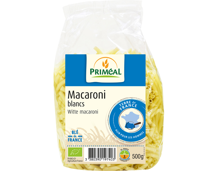 Macaroni Pâtes Blanches 500g Rayons Verts